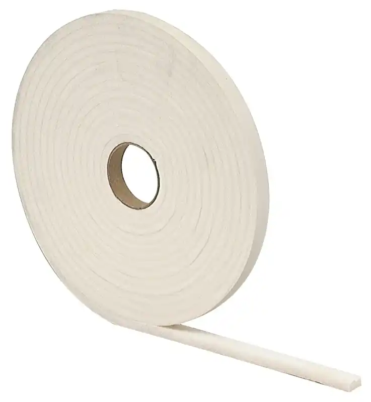 1/2" W X 1/4" T X 17‘ L White Foam Weatherstrip Tape For Doors And Windows