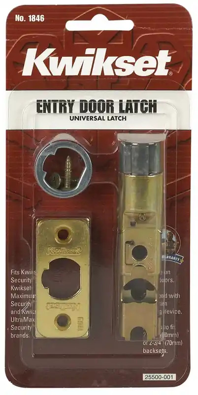 Kwikset Bright Brass Gold Steel Entry Latch 1 Pk