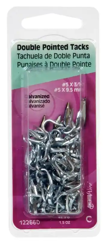 HILLMAN No. 5 X 3/8 In. W X 0.375 In. L Galvanized Steel Double Point Tack Staple 5 Ga. 1.5 Oz