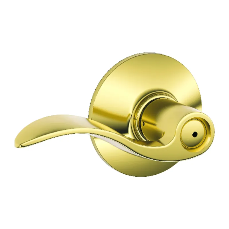 Brass Accent Privacy Lever Lockset