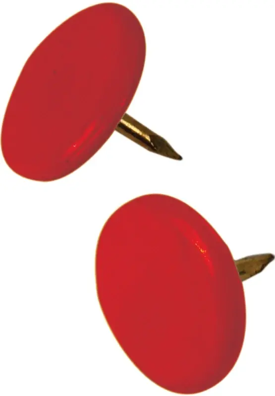 HILLMAN 5/16 In. L Red Steel Thumb Tacks 40 Pk