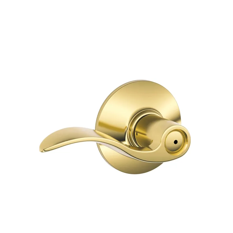 Accent Bright Brass Privacy Lockset 1-3/4 In. Ansi Grade 2