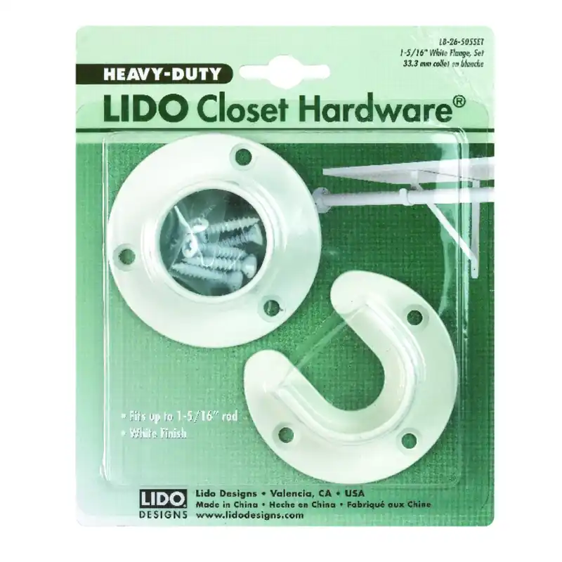 1-5/16-In. White Heavy-Duty Steel Closet Flange Set