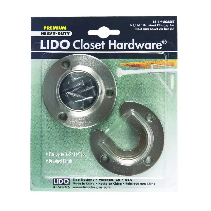 1-5/16-In. Brushed Stainless Steel Closet Flange Set