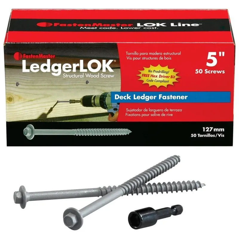 50-count 5-inch Structural Wood Screws For Heavy-duty Applications