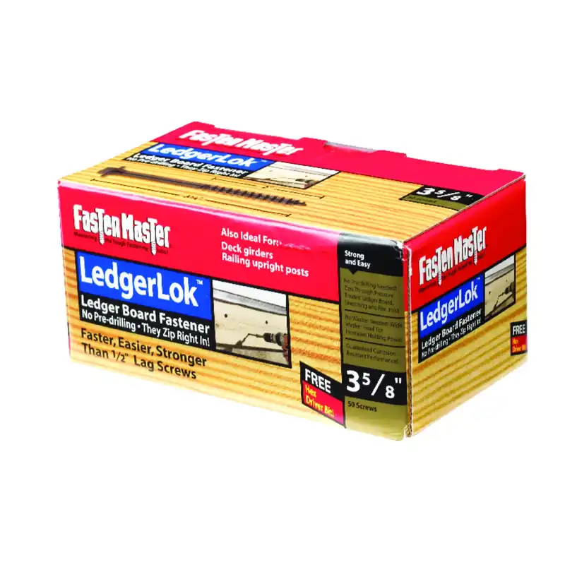 FastenMaster LedgerLok No. 3 X 3-5/8 In. L Hex Hex Washer Head Deck Screws 50 Pk
