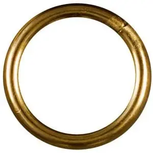 Steel Connecting Ring, Brass-Plated, 1-In. X 7