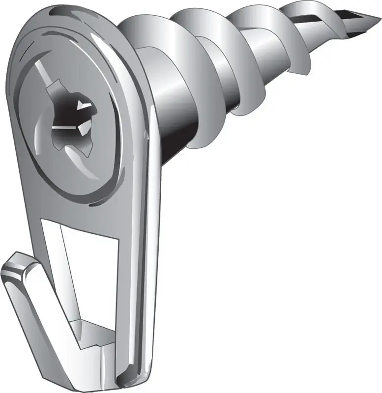 HILLMAN WallDriller Brass-Plated Gold Self-Drilling Picture Hanger 35 Lb 2 Pk