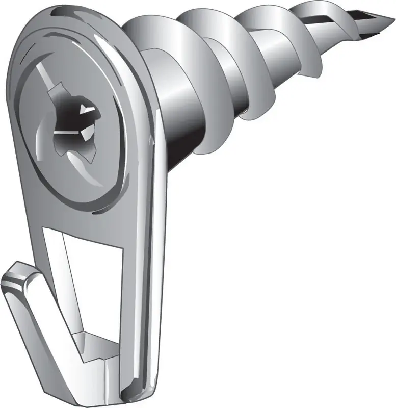 HILLMAN White Self-Drilling Picture Hanger 50 Lb 2 Pk