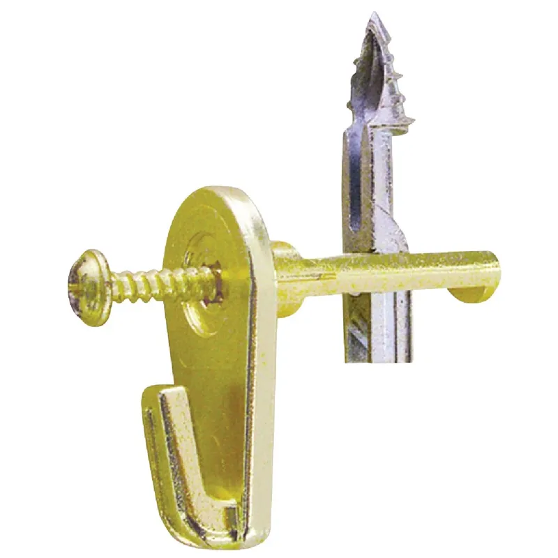 HILLMAN MegaHook Brass-Plated Gold Heavy Duty Picture Hanging Kit 100 Lb 1 Pk