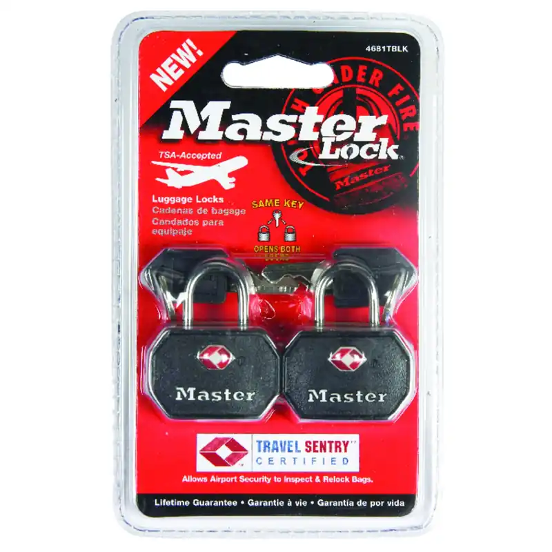 Master Lock 15/16 In. H X 5/8 In. W X 1-1/4 In. L Vinyl Covered Steel Pin Tumbler Luggage Lock