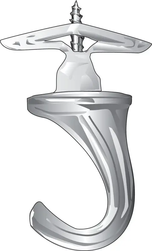 HILLMAN Large White Steel 0.95 In. L Ceiling Hook 75 Lb 1 Pk