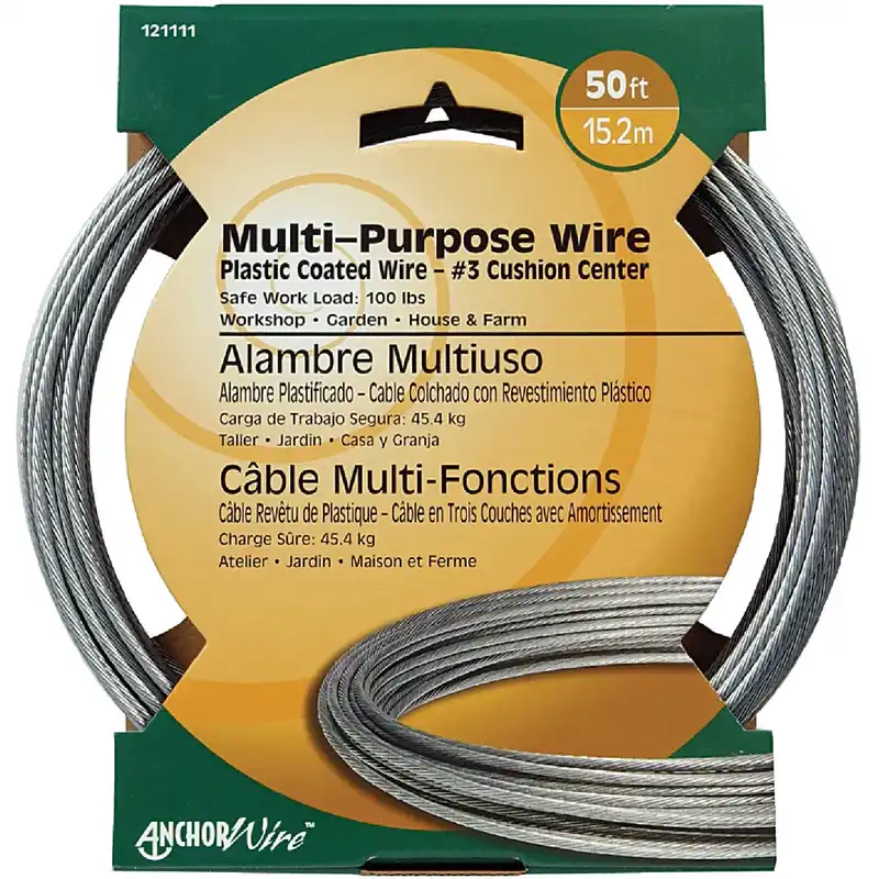 50 Ft. 3 Multi-purpose Clothesline Wire - Aluminum, 18 Gauge