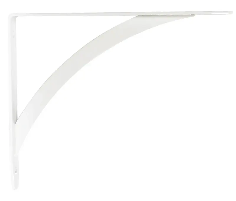 Knape & Vogt John Sterling White Steel Decorative Bracket 12 Ga. 7 In. L 100 Lb
