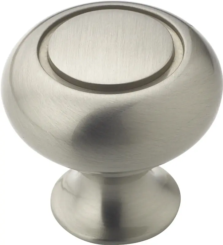 Amerock Allison Round Cabinet Knob 1-1/4 In. D 1-3/16 In. Satin Nickel 1 Pk