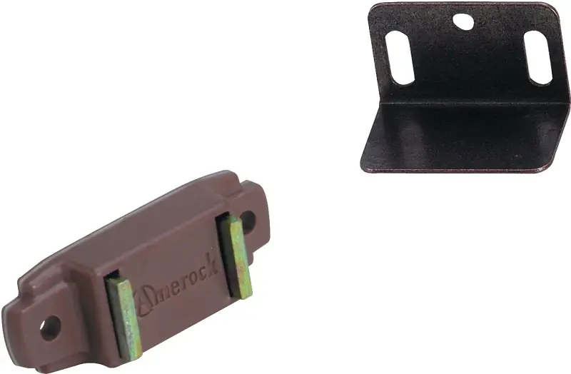 Amerock 3/4 In. W X 1-15/16 In. L Brown Plastic Magnetic Catch 1 Pk