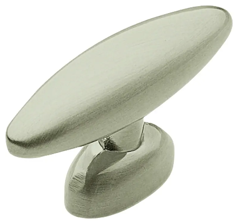 Amerock Allison Oval Cabinet Knob 1-9/16 In. D 15/16 In. Satin Nickel 1 Pk