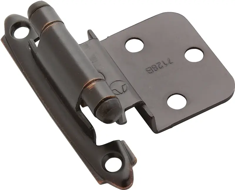Amerock Oil-Rubbed Bronze 3/8 In. Self-Closing Inset Hinge, (2-Pack)