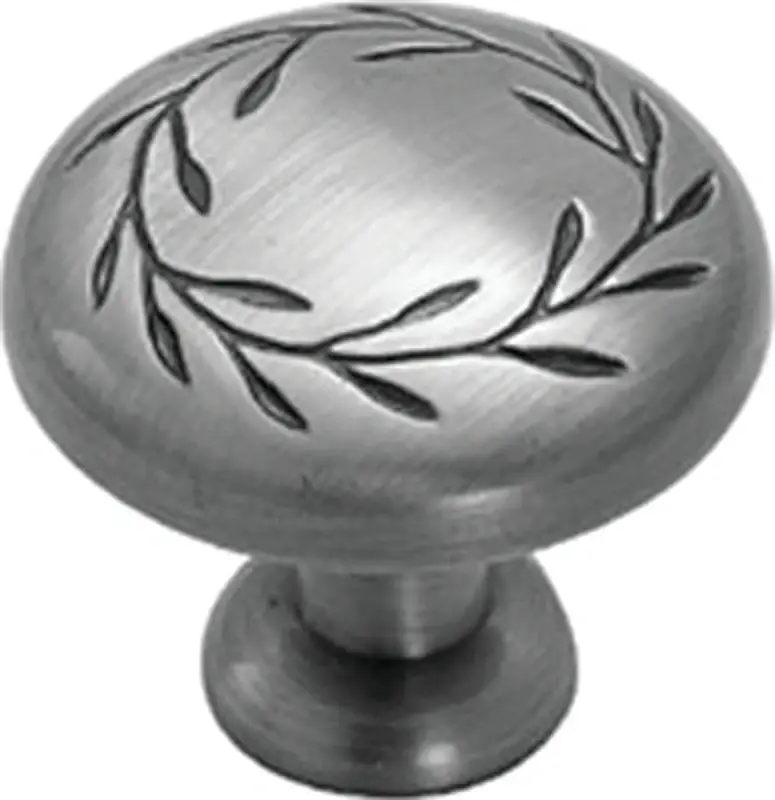 Amerock Natures Splendor Round Cabinet Knob 1-5/16 In. D 1-1/16 In. Elegant Brass 1 Pk