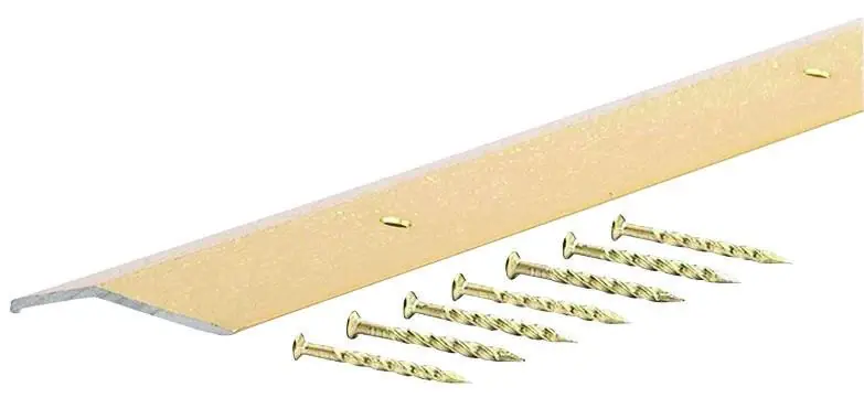 Carpet Trim, Satin Brass, 1.375 X 36 In.
