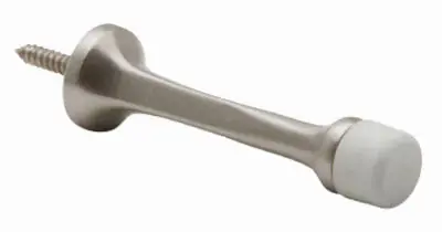 8 In. W X 2-3/16 In. L Solid Brass Satin Nickel Door Stop