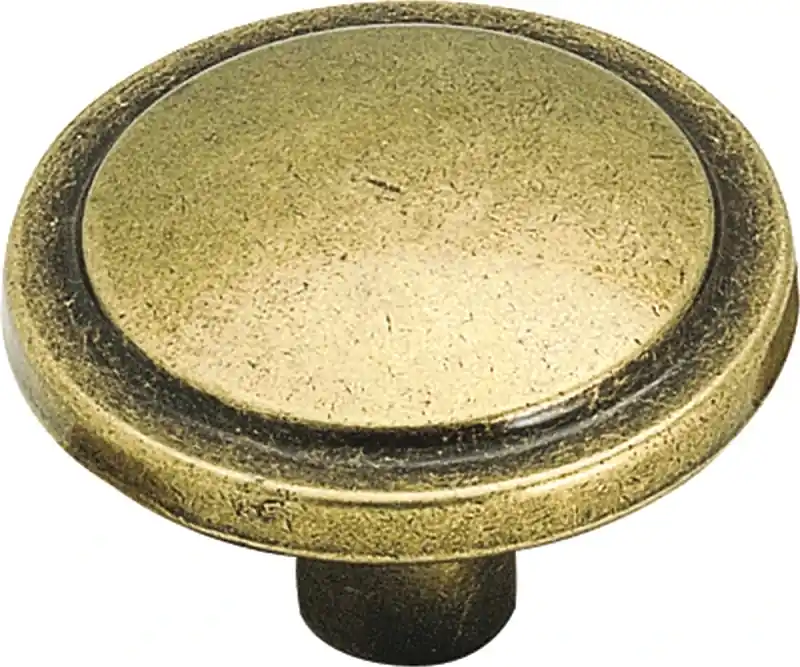 Amerock Allison Round Cabinet Knob 1-1/4 In. D 13/16 In. Burnished Brass 1 Pk