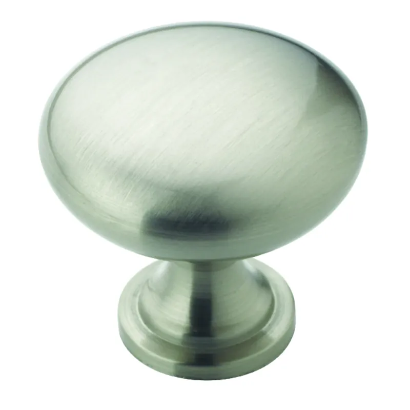 Amerock Allison Round Cabinet Knob 1-1/4 In. D 1-1/8 In. Satin Nickel 1 Pk