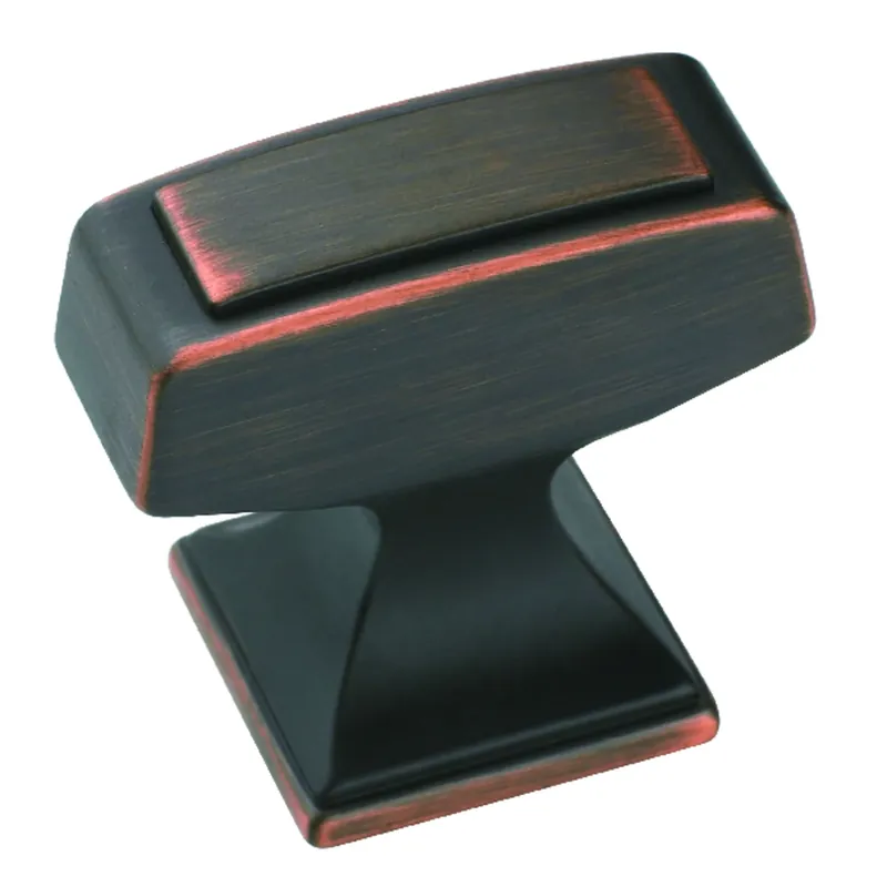 Amerock Mulholland Square Furniture Knob 1-1/4 In. D 1-1/8 In. Oil Rubbed Bronze 1 Pk