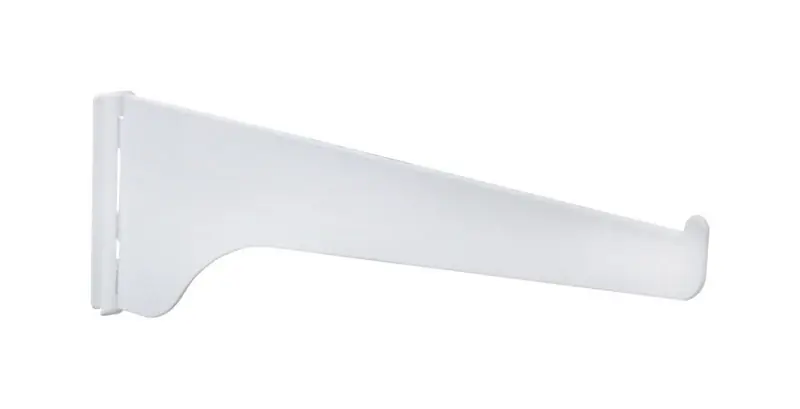 Shelf Bracket, White Steel, 6-In.