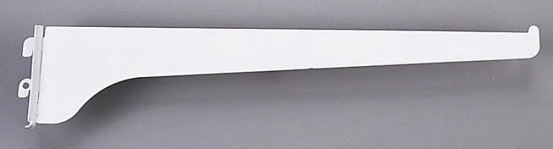 Series 80 Shelf Standard Bracket, White Steel, 8-In.