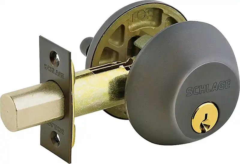 Single-Cylinder Deadbolt Lock, Aged Bronze