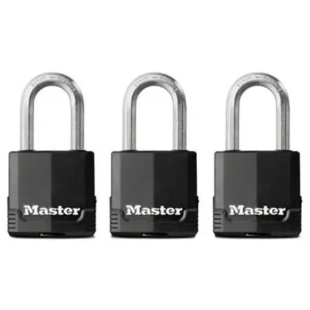 809184 1-0.75 In. Covered All-Weather Key Alike Padlock - Pack Of 3