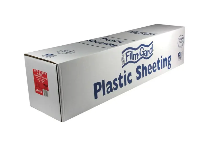 Film-Gard Plastic Sheeting 6 Mil X 24 Ft. W X 100 Ft. L Polyethylene Clear 1 Pk