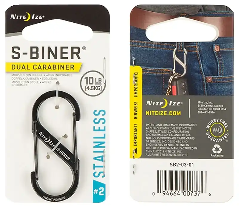 S-Biner, Black, Size 2