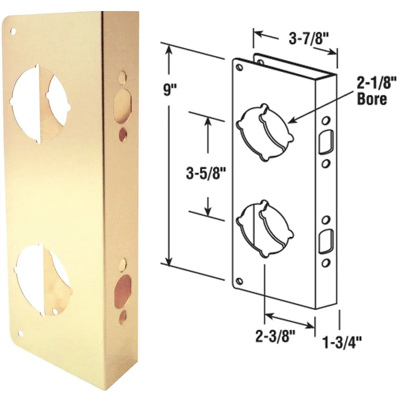 9 In. Brass High Security Door Reinforcer U 9560