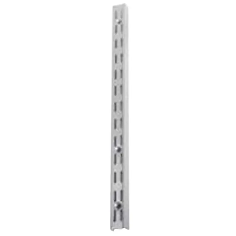 Shelf Standard, Dual Track, White Steel, 48-In.