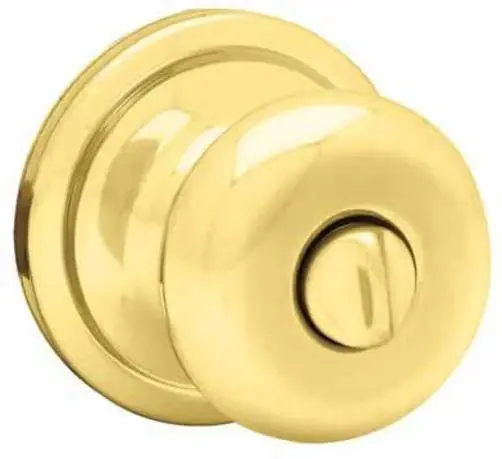Polished Brass Bed & Bath Privacy Door Knob 730j 3 Cp