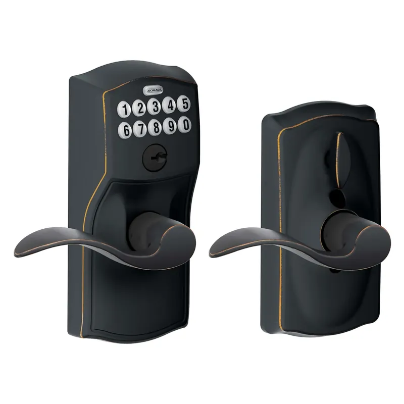 Aged Bronze Keypad Entry Lockset With Flex Lock