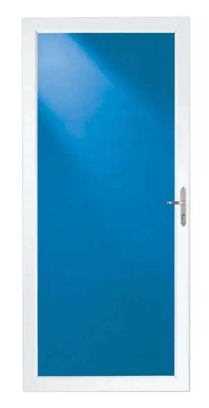 Storm Door, Full View, White Aluminum & Nickel Handles, 36 X 81-In.