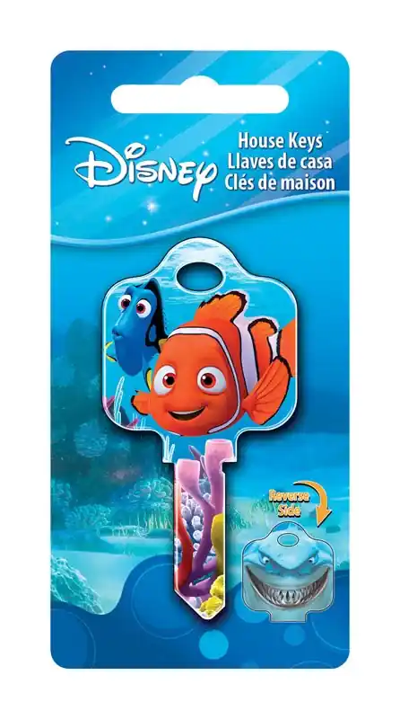 HILLMAN Disney Nemo House Key Blank 68 Double For Schlage Locks Multicolored