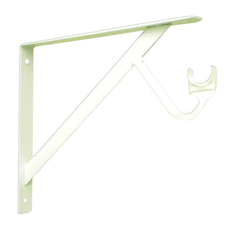 White Heavy-Duty Shelf & Rod Bracket,11-1/4 X 8 X 1 In.