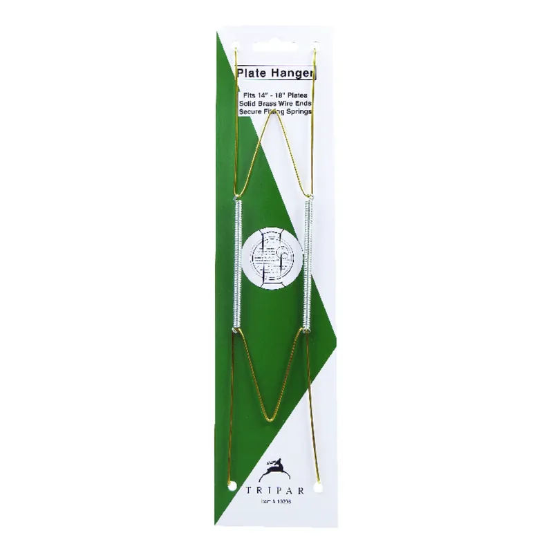 Tripar 14 To 18 In. Brass Bent Curves Plate Hanger 1 Pk