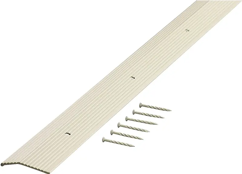 Almond Fluted 1-3/8 In. X 3 Ft. Aluminum Carpet Trim Bar