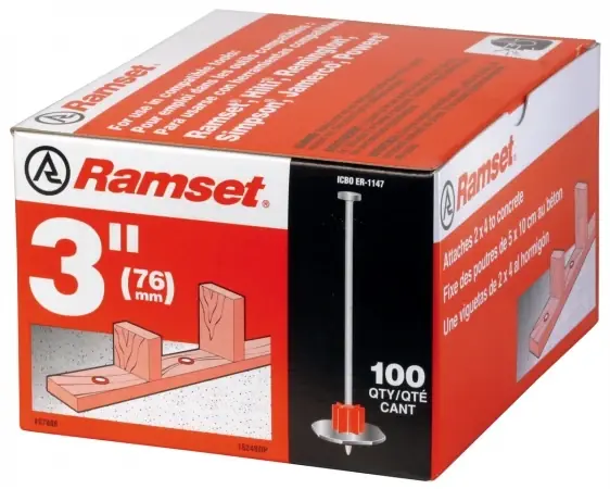 Ramset .3 In. D X 3 In. L Steel Flat Head Drive Pin With Washer 1 Pk