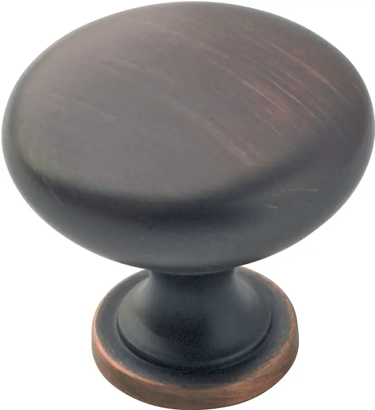 Amerock Allison Round Cabinet Knob 1-1/4 In. D 1-1/8 In. Oil Rubbed Bronze 1 Pk