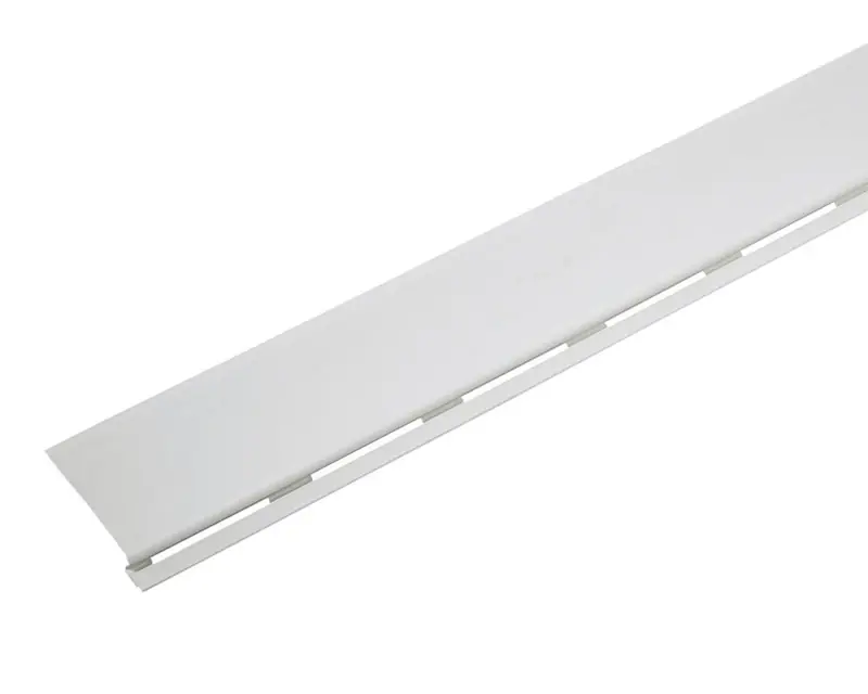 Gutter Cover, Fits Standard 4, 5 & 6 In. Metal Gutter, White PVC, 4 Ft.