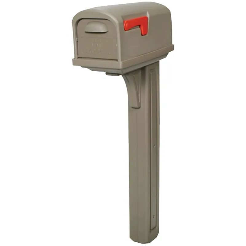 Solar Group Cl10000m Classic Mailbox And Post Combo In Mocha Plastic