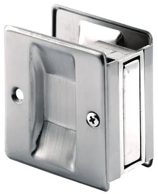 2.5 In. Satin Nickel Brass Pocket Door Pull For 1-3/8 To 1-3/4 In. Doors