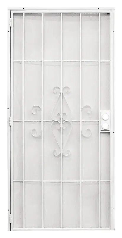 Regal Series Security Door, White Steel, 38.5 X 81.5-In.