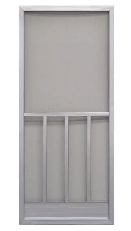 Precision 79-3/4 In. H X 35-1/4 In. W Promo Gray Steel Screen Door